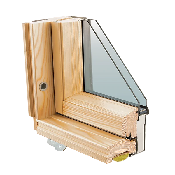 Technische doorsnede van een Keylite dakraam met profiel, beglazing en dakaansluiting.